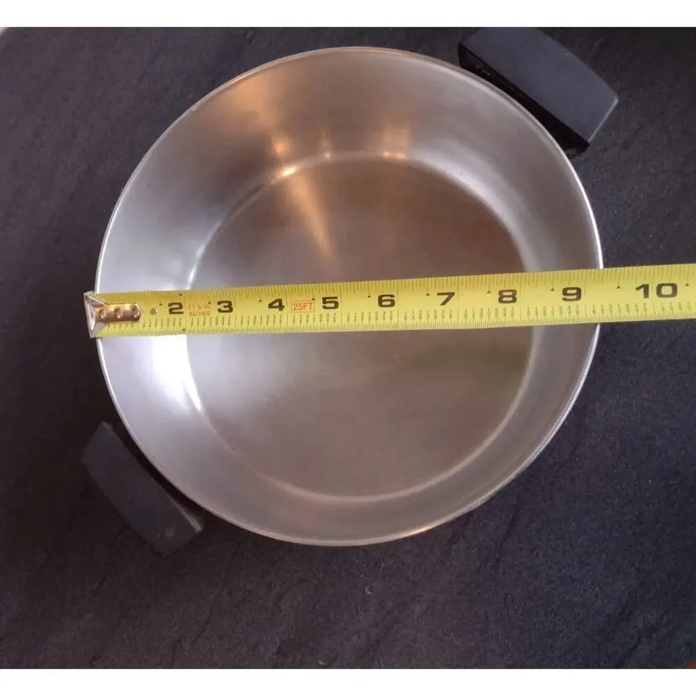 Vintage Revere Ware Stock Pot 4.5 Quart Stainless Steel Clinton IL USA Cookware